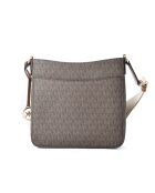 Bolso de hombro de lona Brown Jet Set Travel, 24 x 18 x 6 cm