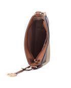 Bolso de hombro de lona Brown Jet Set Travel, 24 x 18 x 6 cm
