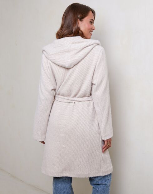 Manteau Gabrielle rose pale