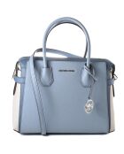 Mercer blaue Lederhandtasche - 30x23x10 cm