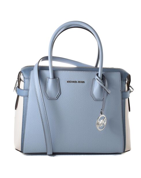 Mercer blauwe leren handtas - 30x23x10 cm