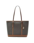 Sac cabas en Toile Jet Set Travel marron - 39x29x16 cm