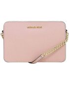 Bolso de hombro de piel Pink Jet Set - 24x16x5 cm