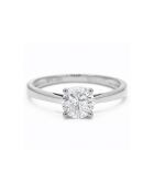 Bague Solitaire Délicate Diamant 0.50 ct or blanc