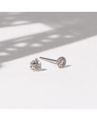 Boucles d'oreilles Idylle Diamants 0.07 ct or blanc