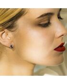 Boucles d'Oreilles Thalassa Diamants 0.06 ct & Saphirs 1 ct or blanc