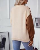 Pull Bonny marron/beige