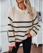 Pull Braylee blanc/noir