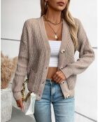 Cardigan Brigitte taupe