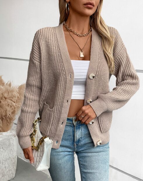 Cardigan Brigitte taupe