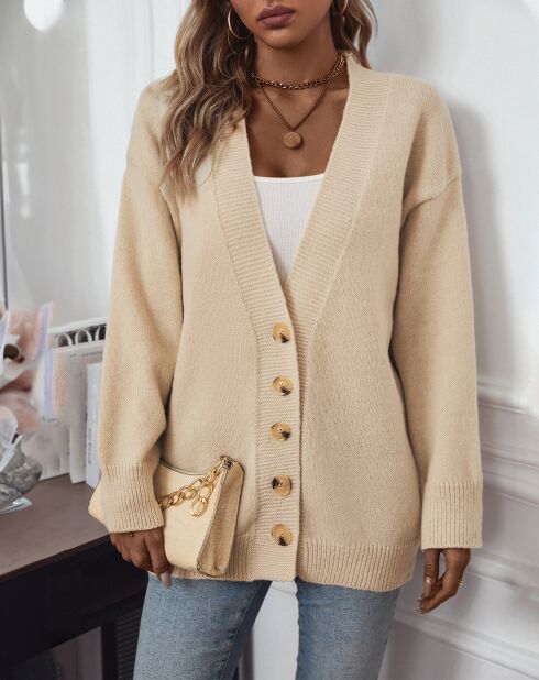 Cardigan Celine abricot