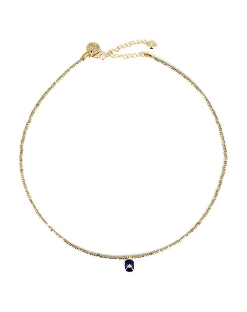 Collier June en Perles Miyuki bleu/doré