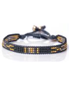 Bracelet Golden French Gray en Perles Miyuki gris/doré