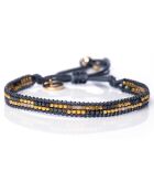 Bracelet Golden French Gray en Perles Miyuki gris/doré