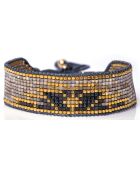 Bracelet Golden French Gray en Perles Miyuki gris/doré