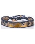 Bracelet Golden French Gray en Perles Miyuki gris/doré