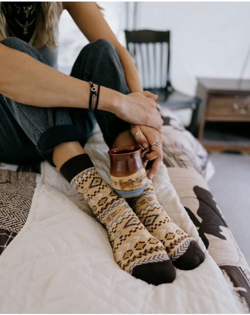 Calze Arild beige/nere
