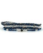 Bracelet Laury Gold en pierres semi-précieuses bleu/argenté