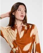 Robe Courte Flore terracotta