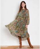 Robe longue Anna kaki