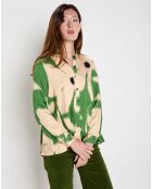 Chemise Droite Flore verte