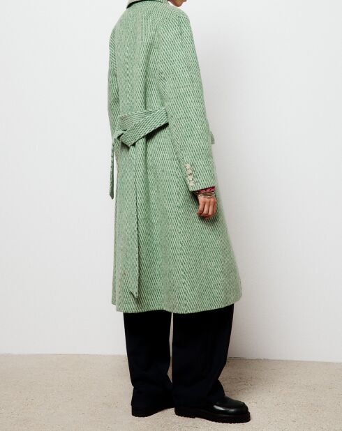 Manteau long en Laine mélangée Magda vert