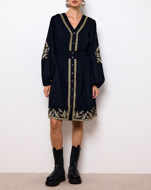 Robe courte Loubna noire