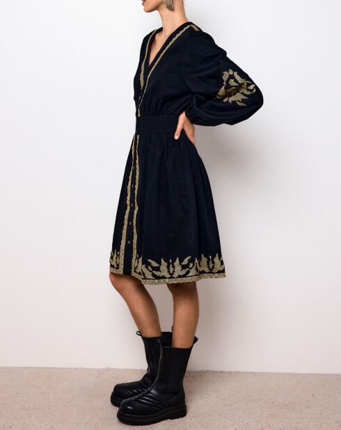 Robe courte Loubna noire