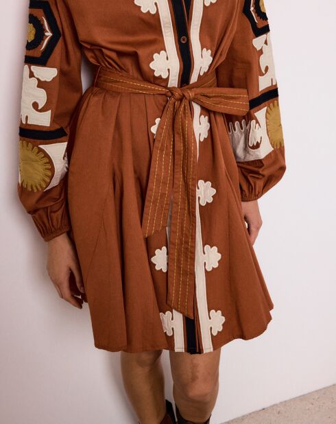 Robe courte Deva terracotta