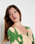 Robe Midi Flore verte