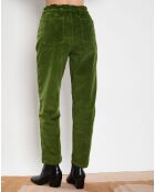 Pantalon droit Ingrid vert