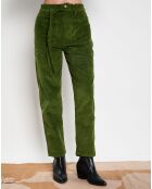 Pantalon droit Ingrid vert