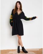 Robe courte Namie carbone