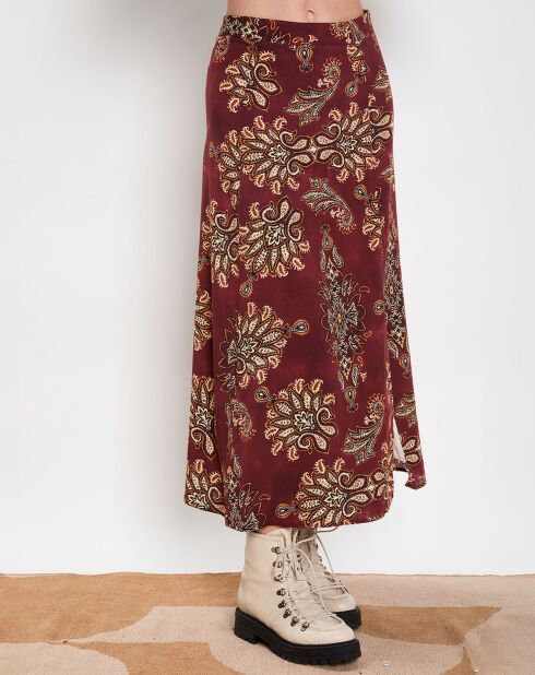 Gonna midi bordeaux Carrie