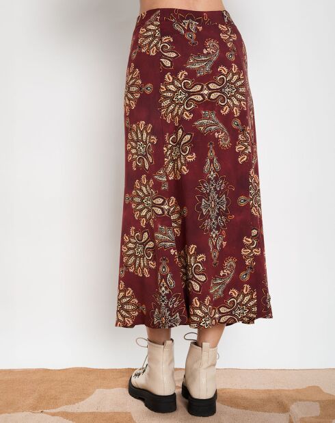 Gonna midi bordeaux Carrie