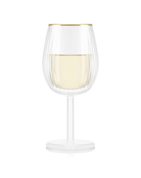 2 Verres à vin blanc double paroi -  0.2 L