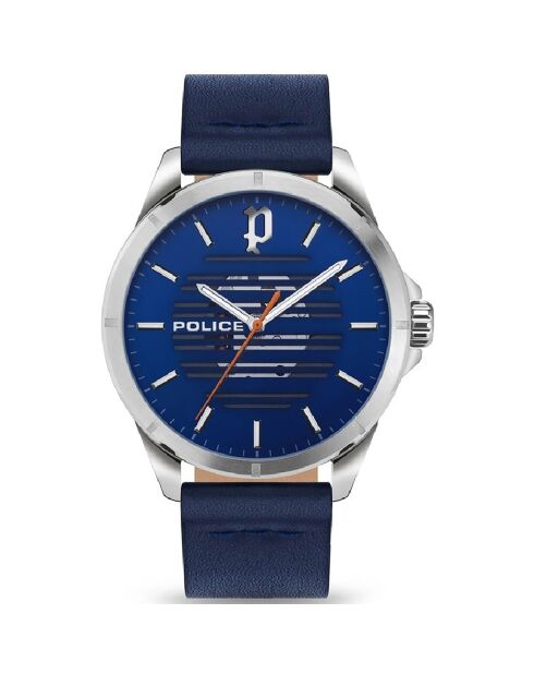 Montre Homme en Cuir bleue