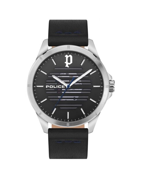 Montre Homme en Cuir noire