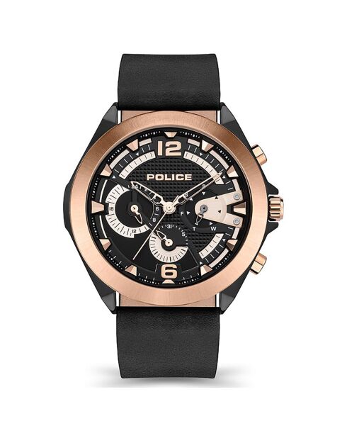 Montre Homme en Cuir noire