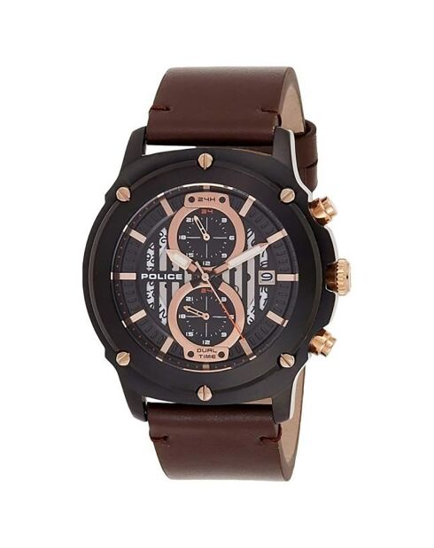 Montre Homme en Cuir marron