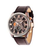 Montre Homme en Cuir marron