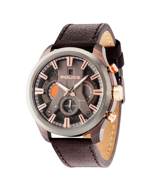 Montre Homme en Cuir marron