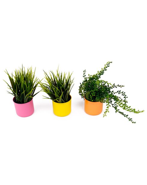 3 Pots de fleurs iman deco  multicolores