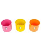 3 Pots de fleurs iman deco  multicolores