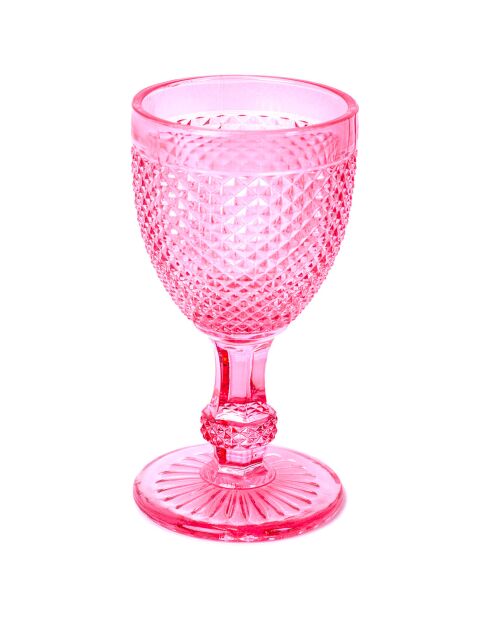 4 Verres à pied roses