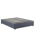 Lit coffre Otto en similicuir gris avec sommier 140x190cm