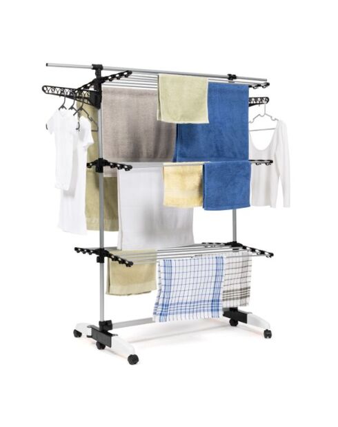 Asciugatrice Optima in bianco e nero a 3 livelli - 30 m di estensione