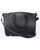 Borsa a mano Elsie in pelle nera - 26x14x21 cm