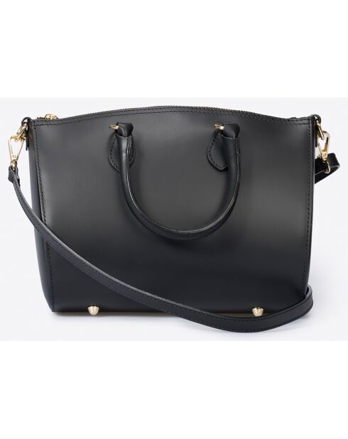 Borsa a mano Elsie in pelle nera - 26x14x21 cm