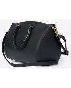 Borsa a mano Elsie in pelle nera - 26x14x21 cm